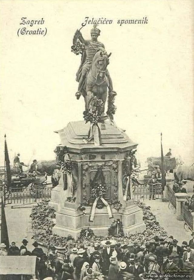Spomenik banu Jelačiću 1902. godine A